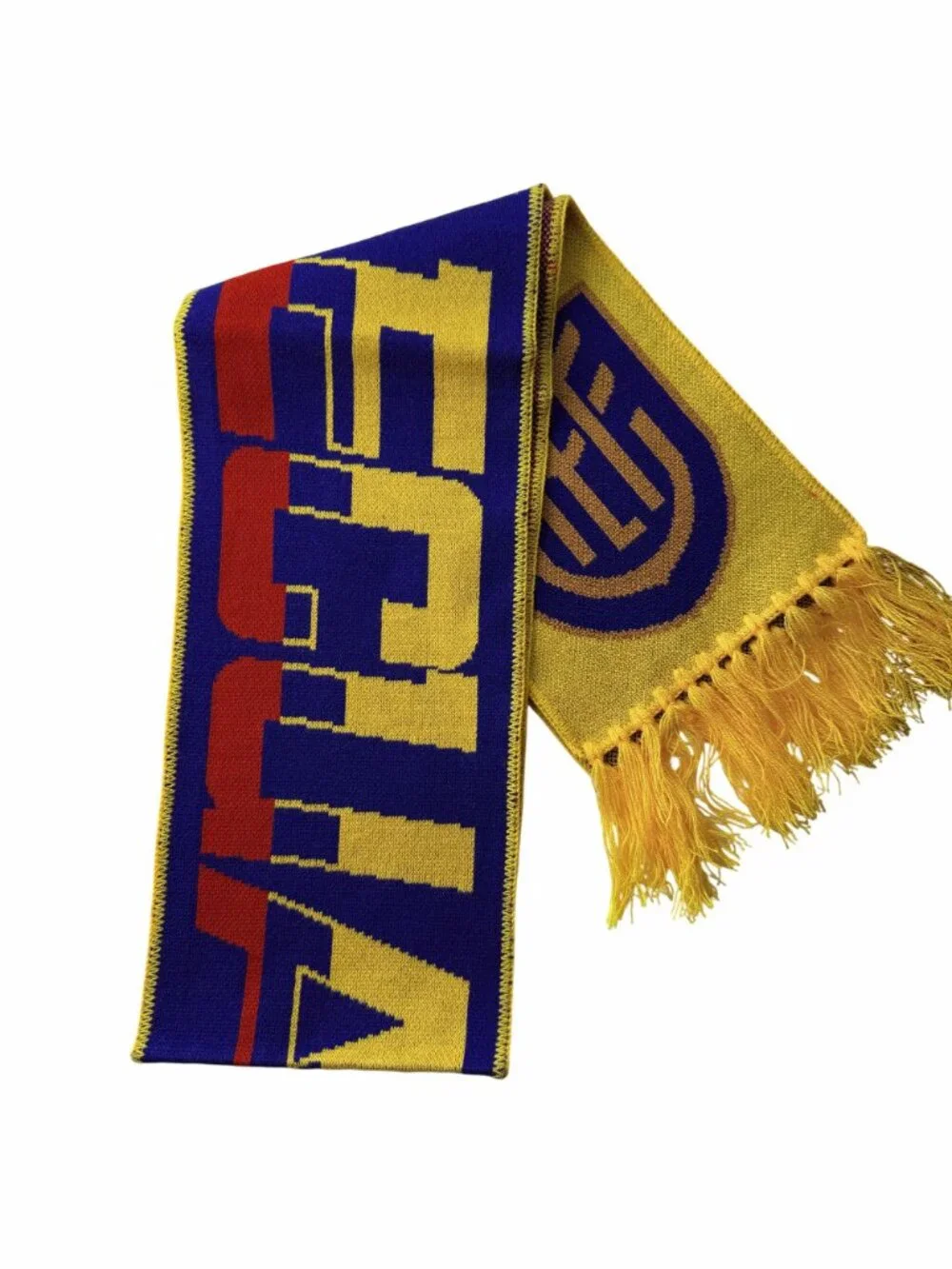 ✨Handmade Soft Wool Scarf ECUADOR La Tri Soccer Fan Geometric 1.56m*80cm New